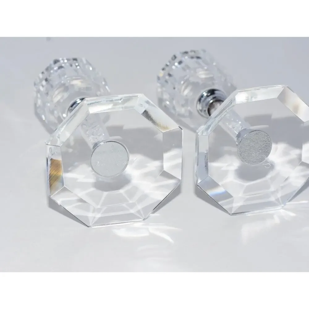 Lucien Piccard Crystal Clear Candlestick Pair 4